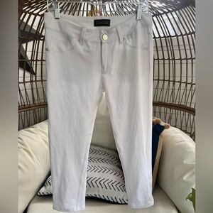 COOGI White Capri Pants with Embellished Back Pockets  90s Y2K Drip Bling
